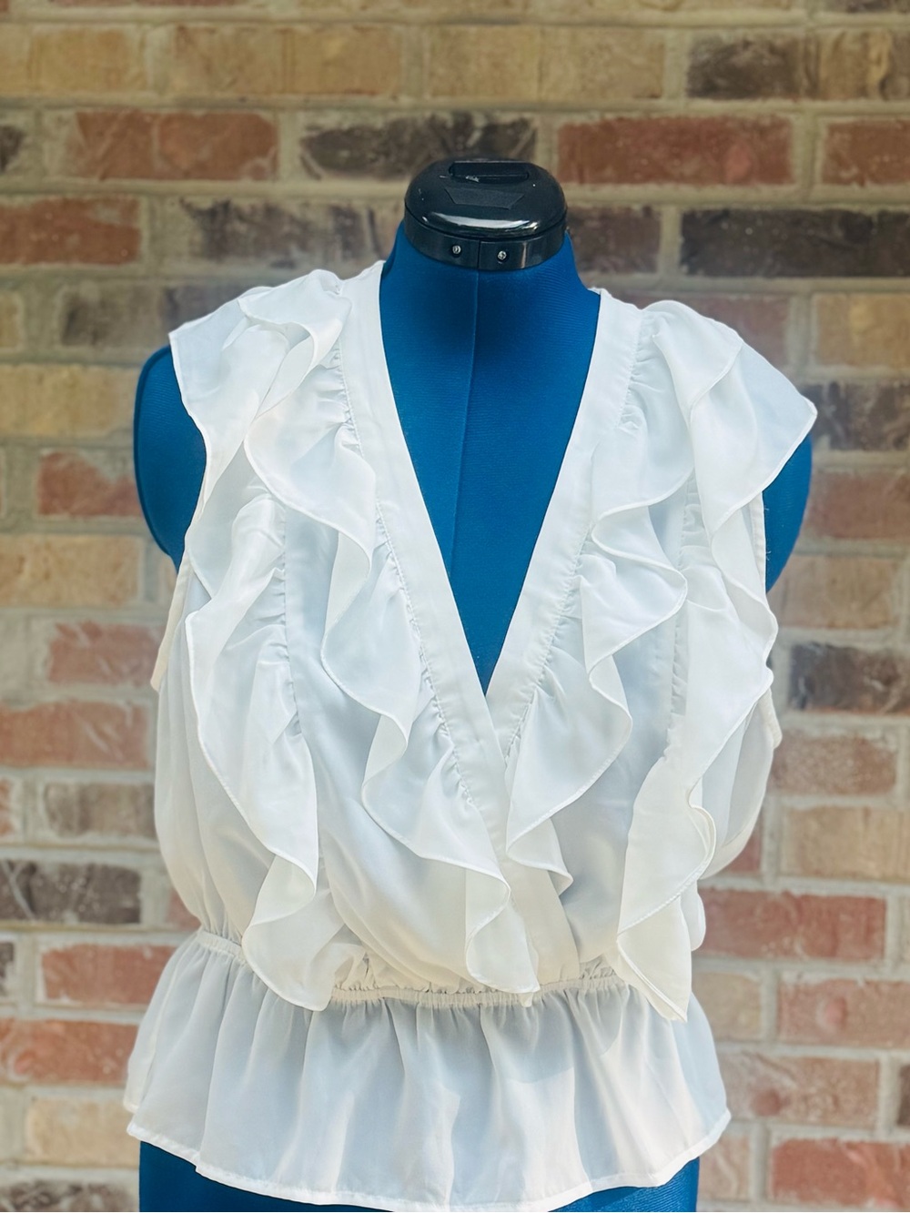 Super Cute White Ruffle Top
